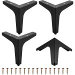 Jeu de 4 pieds triangulaires en m�tal pour meubles, tables, canap�s et fauteuils, meubles de rangement, ...