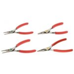 Jeu de 4 pinces pour circlips - becs droits - 10 � 60 mm - facom
