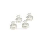 4 roulettes panier sup�rieur d'origine (481252888113) lave - vaisselle bauknecht, brandt, ignis, ikea ...