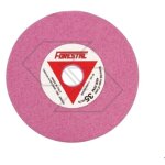 Jeu de 5 disques de couleur rose, � grain moyen, pour aff�teuses de cha�nes de tron�onneuses