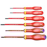 Jeu de 6 tournevis protwist isol�s 1000v (plats et pozidriv) facom atdve. j6pb