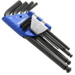 Jeu de 9 cls mles tte sphrique 6 pans mtriques - e113976 - expert by facom