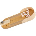 Jeu de bowling de bureau en bois pour enfants et adultes - set de bowling miniature pour int�rieur