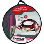 Jeu de cables de démarrage cuivre souple pinces laitons 600 ampères drakkar - s04132 Jeu de cables de démarrage cuivre souple pinces laitons 600 ampères drakkar - s04132