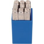 Jeu de chiffres  frapper 330 9 pices chiffres 0 - 9 h. police d'criture 3 mm ds bote pl.