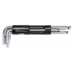 Jeu de cl�s, 6 pans + t�te sph�rique, 8pcs, pouce