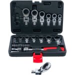 Jeu de cl�s annulaires � cliquet enfichables et jeu d?embouts 6 - 20 mm 27 pcs.