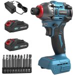 Jeu de cl�s � chocs, cl� � chocs sans balais 250 nm 18 v, cl� � chocs sans fil avec deux batteries et ...