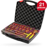 Wiha - jeu de cls  cliquet isoles 1 / 2' 21 pcs y compris un coffret (43024)