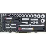Jeu de cl�s � douille proxxon industrial m�trique 1 / 4' (6. 3 mm), 1 / 2' (12. 5 mm) 56 pi�ces 23040 ...