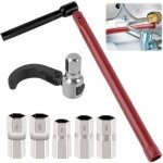 Jeu de cl�s � �crou pour robinet de lavabo, outil sp�cial pour robinet d'�vier 8 - 12 mm (avec gants), ...