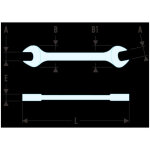 Jeu de cl�s � fourche 3 / 8 x 7 / 16 pouce facom prix pour 1 )