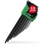 Jeu de cls mles 13 pices dans tui ergostar torx i t5 - t45 i tte sphrique i oxyd noir i jeu de ...