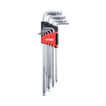 Jeu de cl�s m�les coud�es hexspezial, 9 pi�ces, longues, t�te sph�rique, set de tournevis, - stier