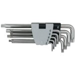 Jeu de cl�s m�les coud�es torx perc�es, longues edelstahl, 9 pcs
