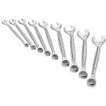 Jeu de cl�s mixtes en pouces facom t�tes � 15� dans une bo�te de 9 pi�ces.