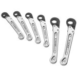 Jeu de cl�s � tuyauter � cliquets m�triques, en bo�te, 5 pcs.
