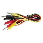 Jeu de cordons de mesure - fiche banane clips crocodile avec gaine isolante panel meters & multimeters ...