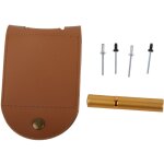 Jeu de cribbage en cuir l�ger avec aiguille, plateau 2 pistes et sac de transport marron pour adultes ...