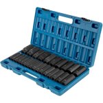 Jeu de douilles � choc mophorn, 1 / 2  26 pi�ces, douille profonde, 6 pans, entra�nement 1 / 2 pouces, ...