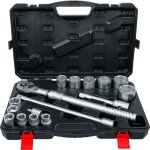 Jeu de douilles avec cliquet r�versible extensible 20 mm (3 / 4') 19 - 50 mm 16 pi�ces