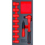 Jeu de douilles isol�es 1 / 2 10 - 24 mm ev v�hicules �lectriques 10 pi�ces module en mousse pour servante ...
