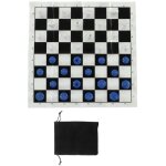 Jeu d'�checs international en plastique avec �chiquier de 25 cm pour adultes et enfants, bleu et blanc ...