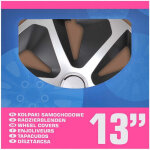 Jeu d'enjoliveurs roco argent / noir 13 pouces 4 pi�ces dans une bo�te de pr�sentation