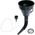 Jeu d'entonnoirs de remplissage d'huile avec buse et tuyau flexibles 135mm 3pices bgs 6866