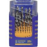 Jeu de m�ches h�lico�dales � bois 25 pces ? acier hss ? � 1 - 13 mm ? pour bois tendre et dur ? double ...