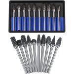 Jeu de fraises en carbure fichiers rotatifs acier au tungst�ne 10pcs diam�tre t�te coupe pour fraise ...