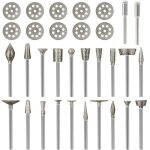 Jeu de fraises diamant�es pour dremel, kit de gravure sur m�tal, meuleuse � matrice 1 / 8', 32 pi�ces ...