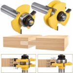 Vurahome - jeux de fraises � rainure et languette en forme de t � 3 dents outil de coupe du bois(2pcs ...