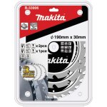 Jeu de lames de scie makita 190x30x12z + 24z (b - 33906)