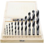 Jeu de m�ches � bois + tr�pans de forage 14 pi�ces