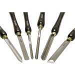 Coffret de 6 gouges de tournage hss h6tlg holzmann