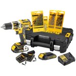Jeu de perceuses  percussion dewalt 18v 1, 5 ah avec accessoires dck795s2t - qw