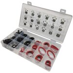 Jeu de rondelles en caoutchouc de 141 pi�ces rondelles de joint plat en plastique - nylon avec bo�te ...