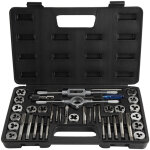 Jeu de tarauds et fili�res m�trique 40 pi�ces, m3 � m12 coffret de tarauds � goujure et fili�res de filetage ...