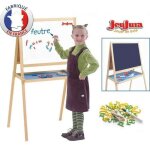 Jeujura - tableau double face creatifs en bois craies + feutres