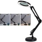 Loupe 5x avec lumière, lampe de bureau à lentille en verre flexible, 3 modes de couleur réglables en ... Loupe 5x avec lumière, lampe de bureau à lentille en verre flexible, 3 modes de couleur réglables en ...