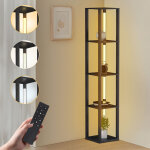 Jiubiaz lampadaire carr� avec �tag�re et �clairage led, avec intensit� lumineuse r�glable et interrupteur ...