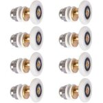 Jn. songs - lot de 8 roulette porte coulissante douche porte coulissante roulement de rechang - 20mm