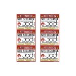 Autocollants alarme x12