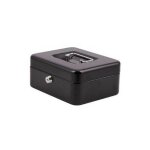 Securitegooddeal - caisse a monnaie, monnayeur en acier noir 16 cm