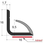 Joint d'�tanch�it� pour cadres de porte jeux de 7 � 9mm joint dual f7 - 22