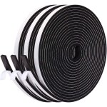 Joint isolation fen�tre en mousse adh�sif, joint porte entr�e en caoutchouc antioxydant, 6mm x 3mm, 15m ...