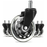 Joorrt - roulettes chaise de bureau 5pcs, roues pivotantes 11x22 mm pour chaises , roulement silencieux ...