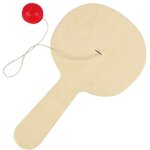 Jouet de plage - raquette en bois avec balle et �lastique - pour enfants � partir de 3 ans - couleur ...