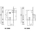 Jpm - serrure � larder axe 50mm finition noir bout carr� 230000 - 01 - 0b